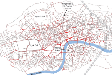 London Bike share route map
